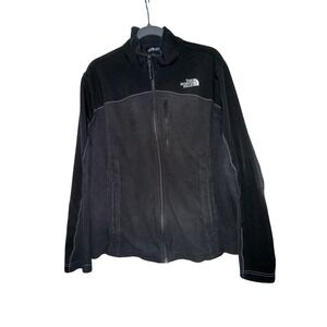 The North Face Mens Fleece Medium Jacket Full Zip Black Outdoor Ski